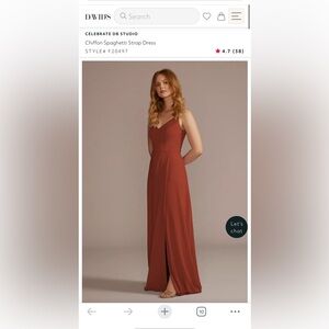 David’s Bridal Bridesmaids Dress